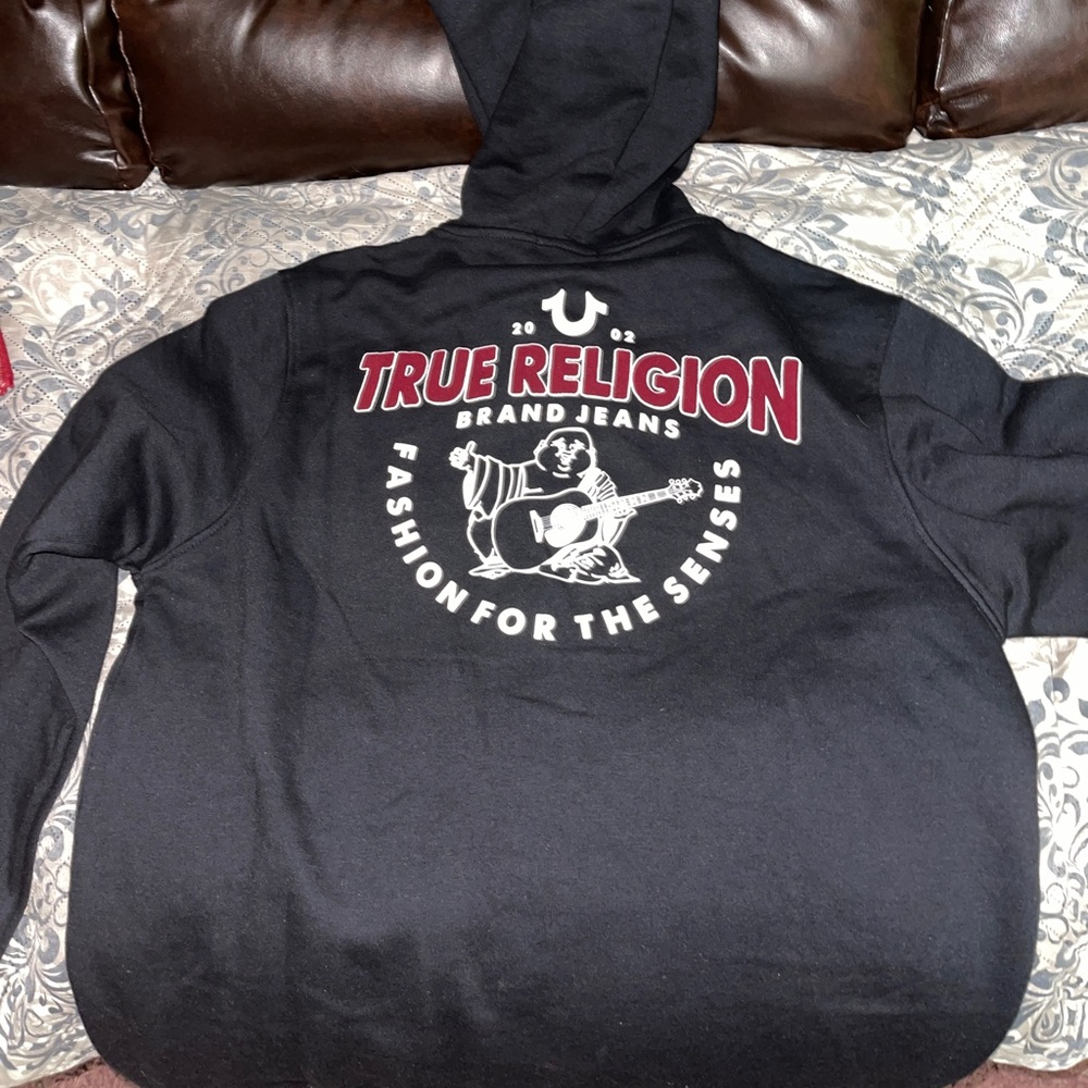NWT OBO: True Religion Buddha Zip Black Medium